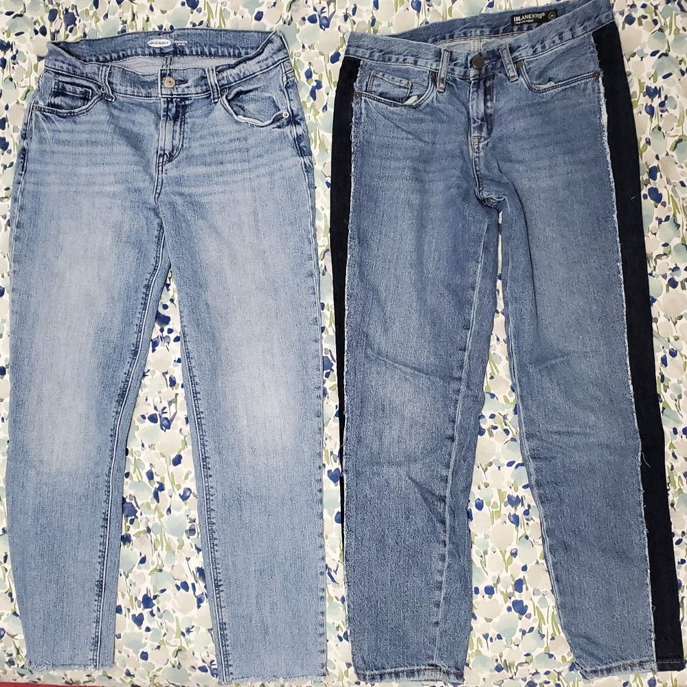 old navy size 2 & blank nyc size 26 both cropped!!